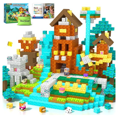 100 Magnetic Mine Adventure Building Blocks
