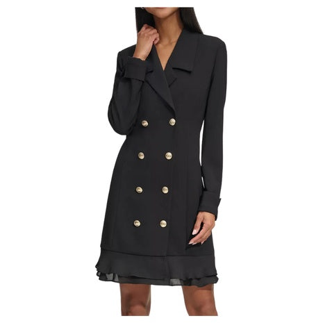 Karl Lagerfeld Paris Women's Chiffon Hem Blazer Dress