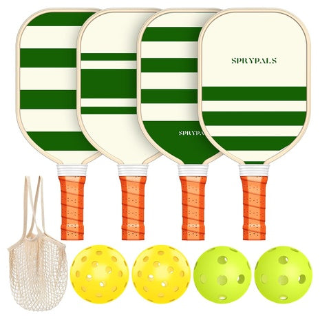 4 Pickleball Paddles With 4 Balls And Bag