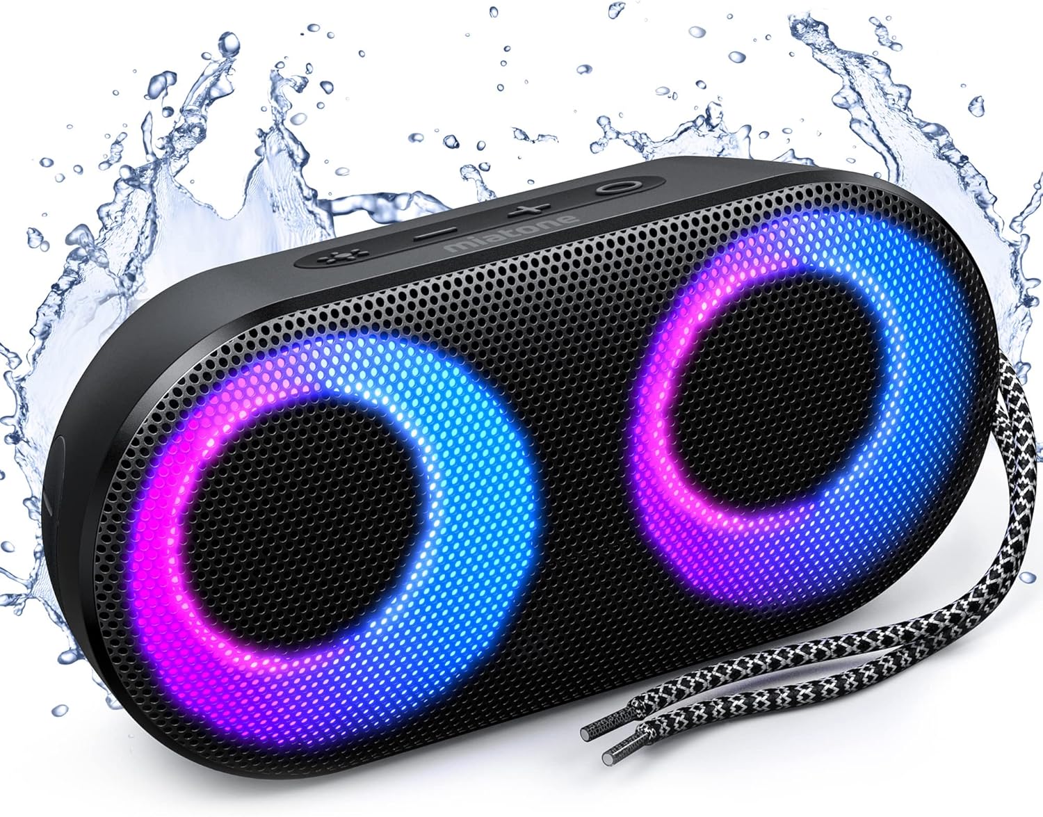 15W Waterproof Bluetooth Shower Speaker With LED Lights