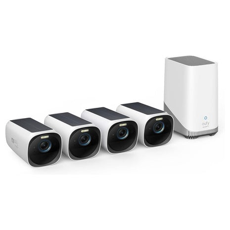 4-Pack Eufy S330 EufyCam 3 4K Outdoor Wireless Camera W/Solar Panel