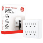 GE 6-Outlet Surge Protector Wall Tap