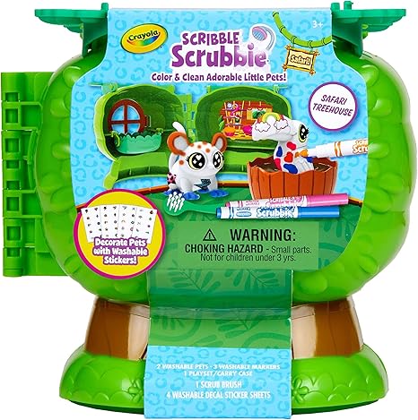 Crayola Scribble Scrubbie Pets Safari Treehouse, Toy Storage Case