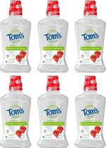 6 Bottles Of Tom’s Of Maine Children’s Anticavity Fluoride Rinse Mouthwash, Silly Strawberry (16 Fl Oz Bottles)
