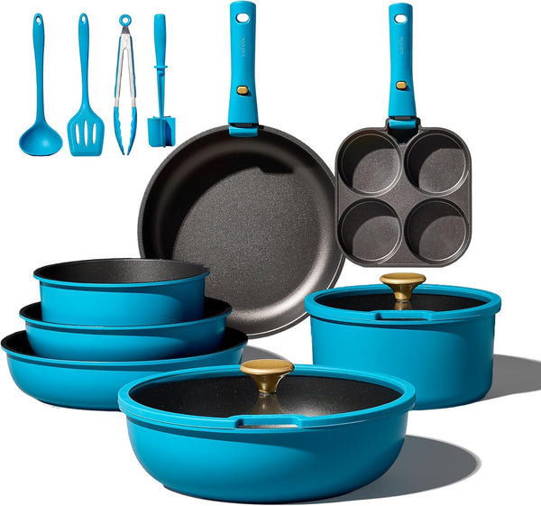 21-Piece Pots and Pans Nonstick Cookware Set with Handle