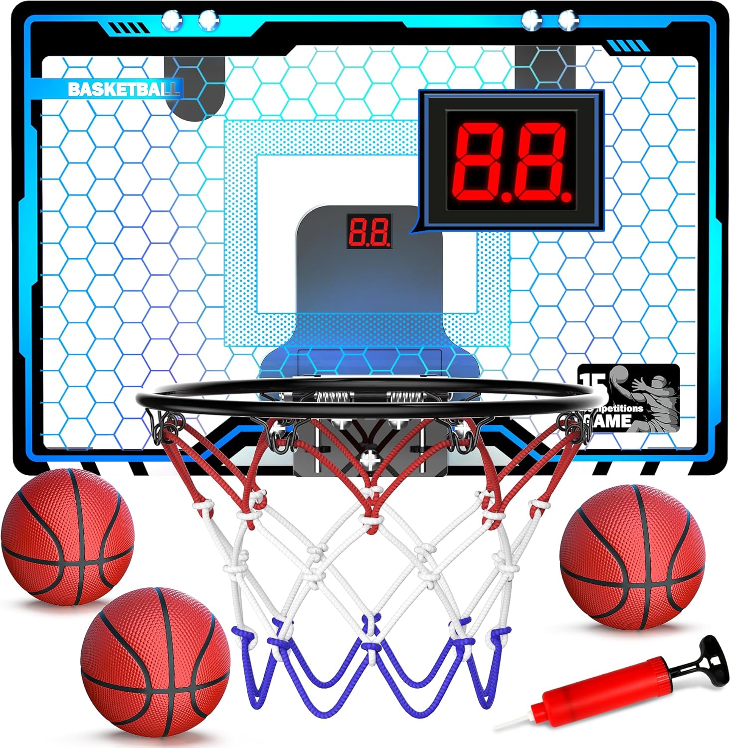 HopeRock Kids Mini Basketball Hoop With LED Lighting