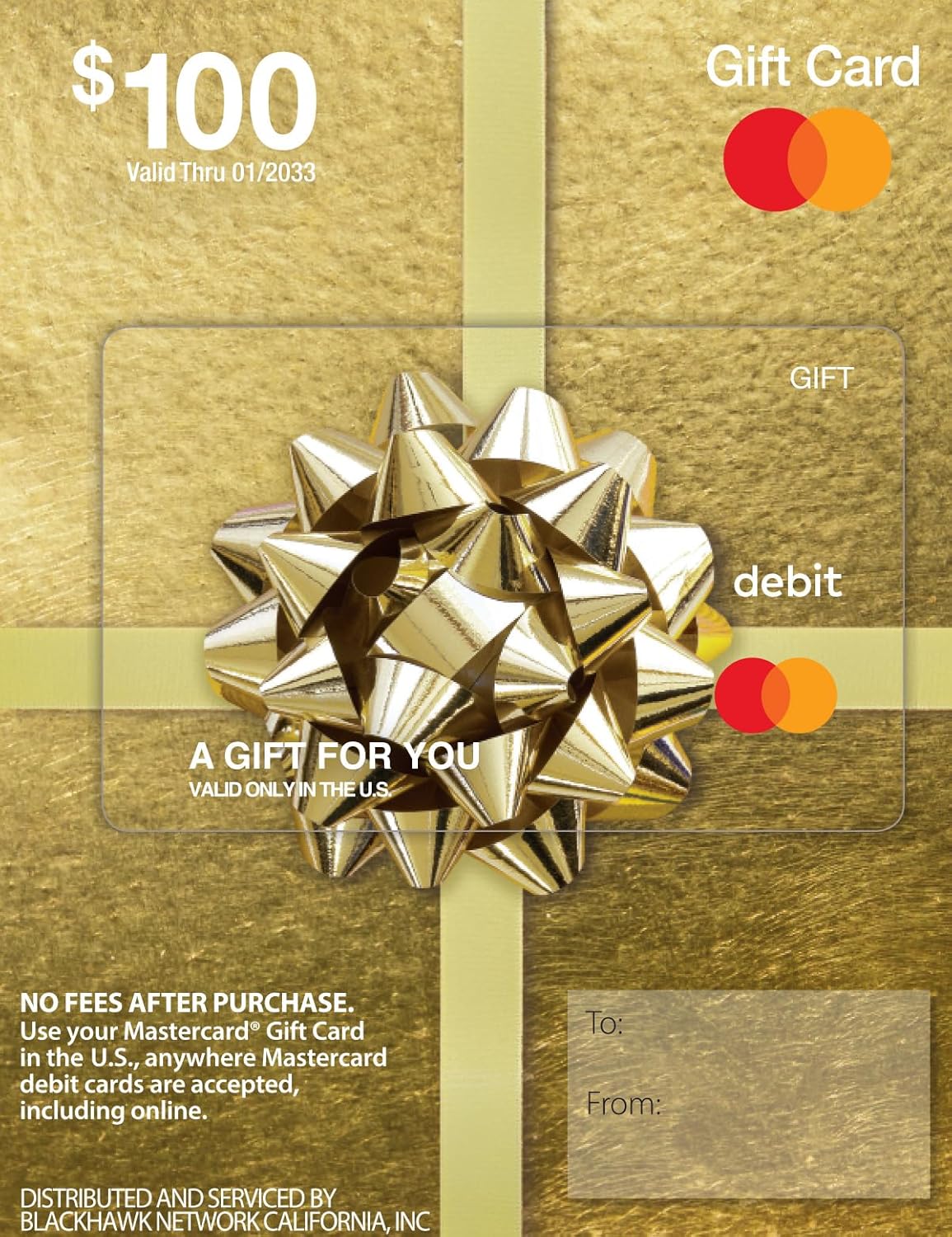 $100 Mastercard Gift Card