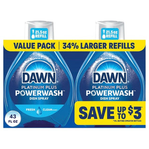 2 Dawn Powerwash Fresh Dish Spray Refills (21.5oz)
