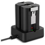 2-Pack 7200mAh Rechargeable Camera Batteries With Charger Station