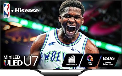 Hisense 55U7N 55" 4K Ultra HDR Smart Mini-LED ULED Google TV (2024)