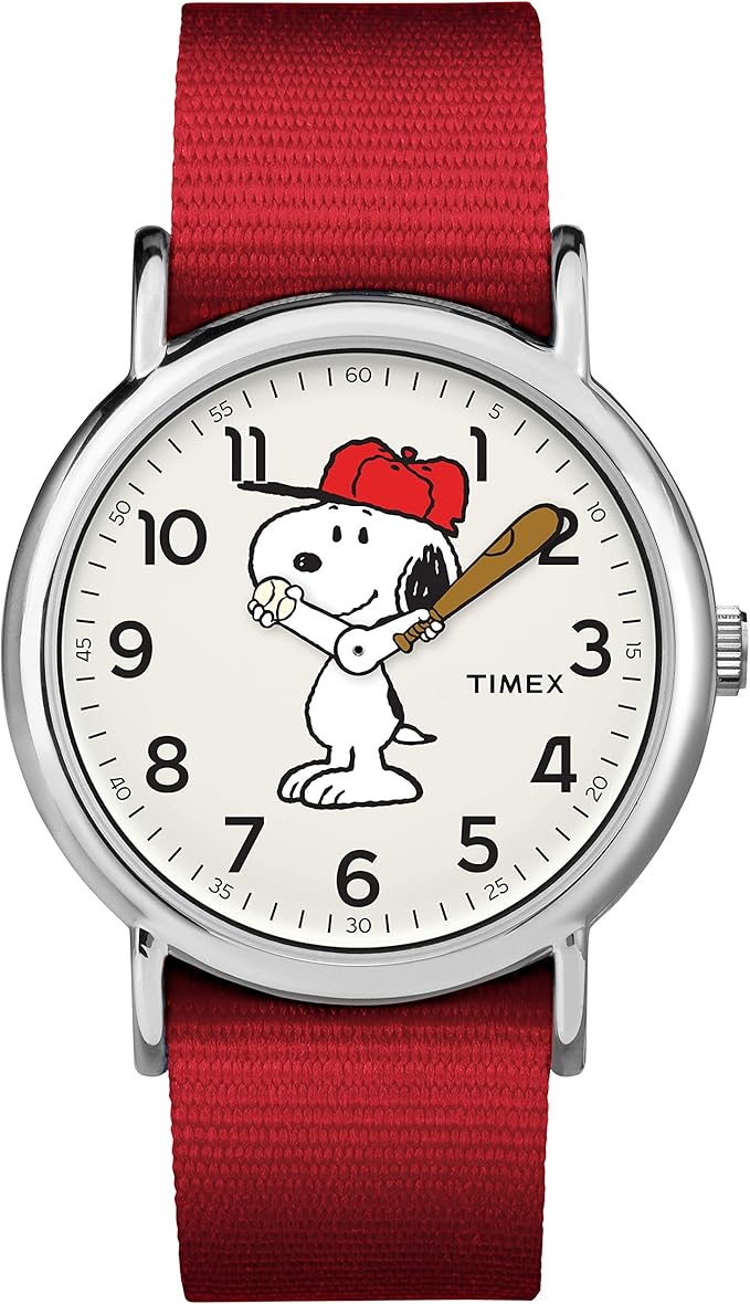 Timex Peanuts Unisex 38mm Weekender Snoopy Fabric Strap Watch