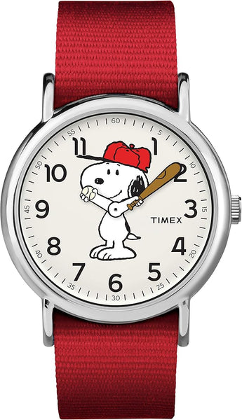 Timex Peanuts Unisex 38mm Weekender Snoopy Fabric Strap Watch