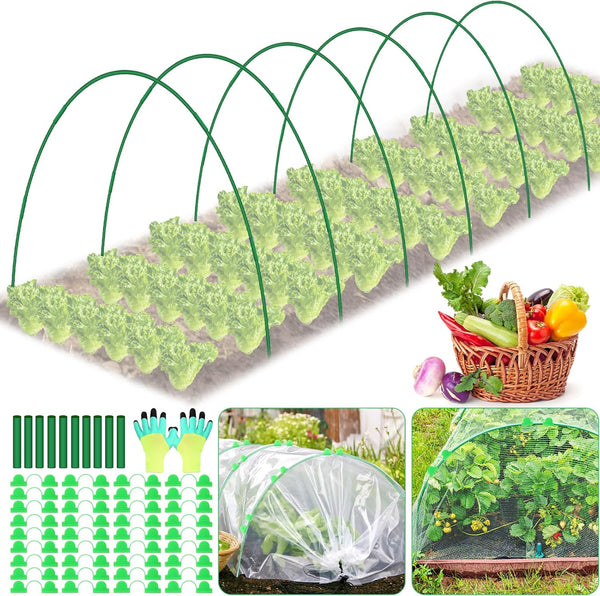 30-Piece Raised Beds Greenhouse Garden Hoops Grow Tunnel