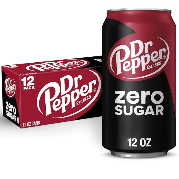 12 Cans Dr. Pepper, Sunkist, 7UP or Canada Dry