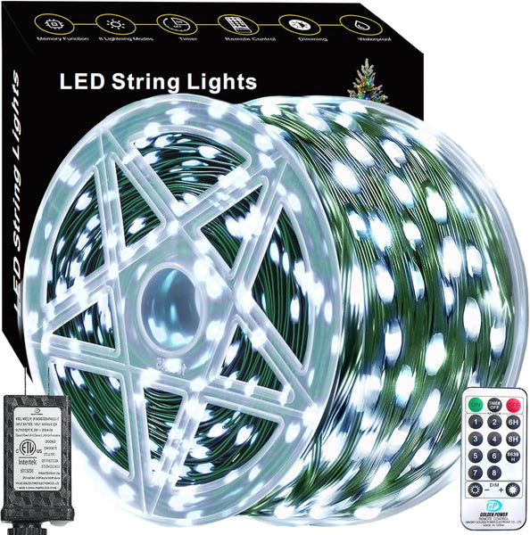 1000-LED 328-Ft C LED String Lights With 8 Modes
