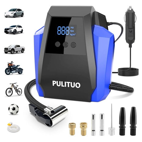 Portable Tire Inflator with Digital Gauge