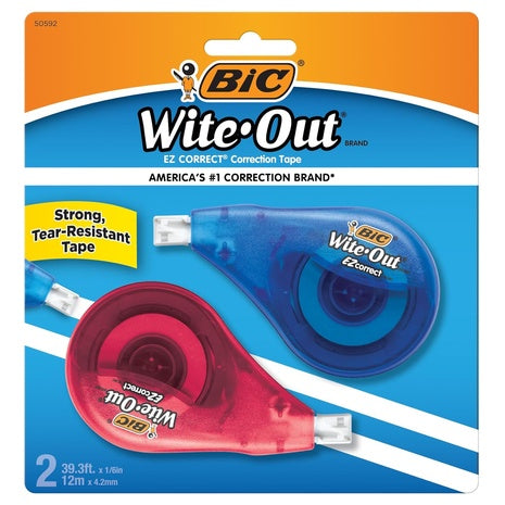 4 BIC Wite-Out EZ Correct Correction Tapes