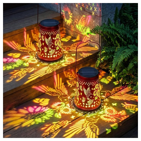 2-Pack BUCASA Hummingbird Outdoor Solar Lights