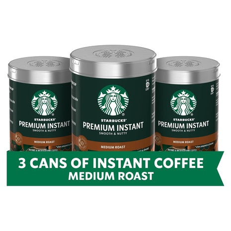 3-Pack Starbucks Premium Medium Roast Instant Coffee