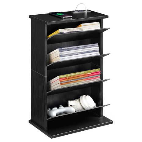 Narrow Side Table With Charging Station