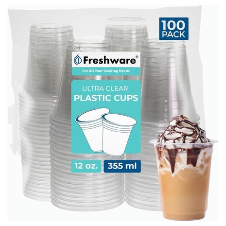 100 12oz Or 16oz Cups With Lids And Straws On Sale!