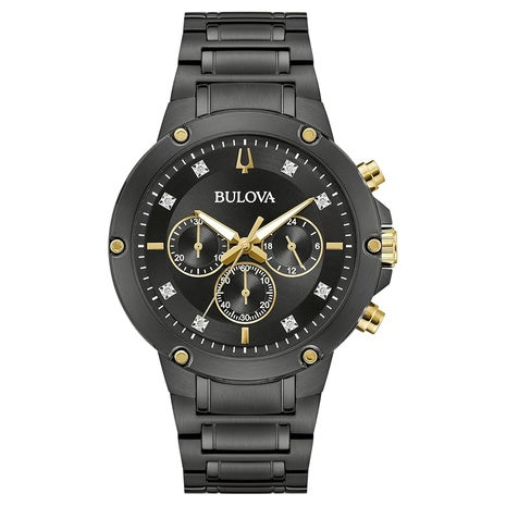 Bulova Men's Classic 6-Hand Chronograph Diamond Quartz Watch