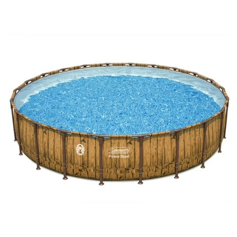 22' X 52" Coleman Power Steel Round Metal Frame Above Ground Pool Set