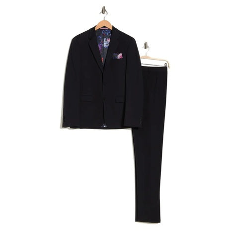 Soul Of London Men's Solid Jersey Suit