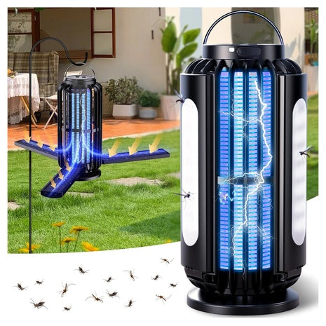 Solar & Battery Powered Bug Zapper with LED Light