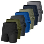 3-Pack Men's Quick-Dry 2-in-1 Athletic Shorts