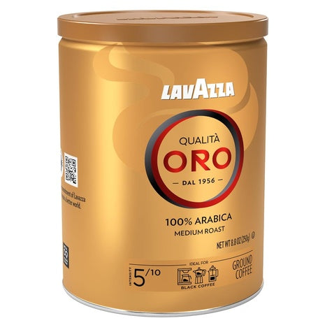 4 Lavazza Qualità Oro Ground Coffee Tins
