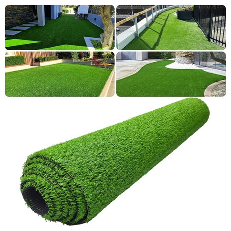 4ft X13ft Realistic Artificial Grass W/Holes & Rubber Backing