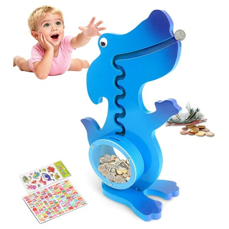 Dinosaur Wooden Piggy Bank (2 Colors)