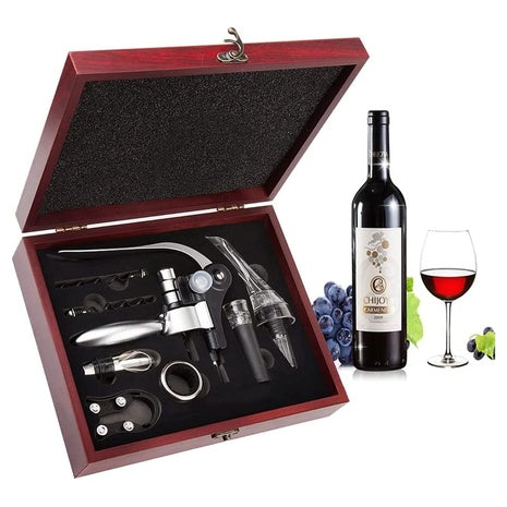 Wine Opener Kit with Aerator & Wooden Case