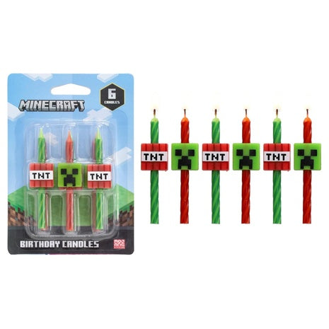 6 Minecraft Birthday Cake Candles