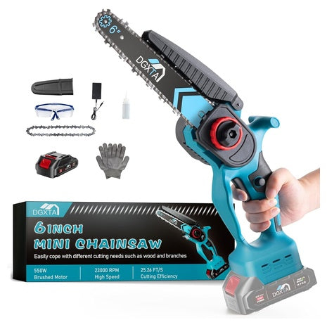 6" 21V Lightweight Handheld Mini Chainsaw