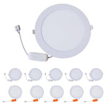 10-Pack 8" 18W Energy Saving LED Recessed Ceiling Panel Light