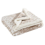 60" x 50" Eddie Bauer Reversible Sherpa Fleece Throw Blanket