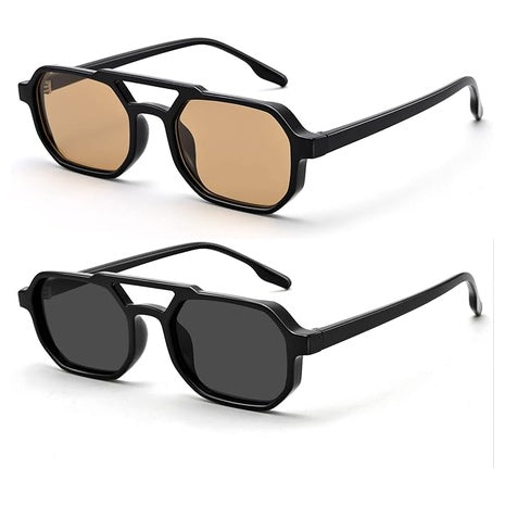 2-Pack Retro Small Aviator Sunglasses