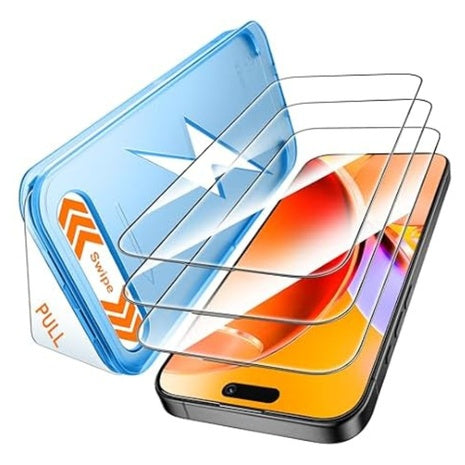 3-Pack Mkeke Tempered Glass Screen Protector For iPhone 16 Pro Max