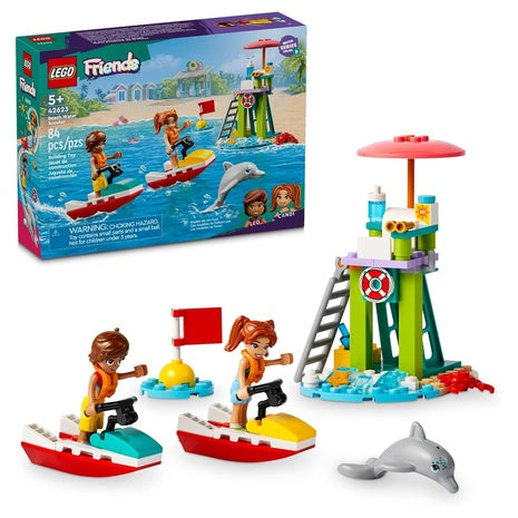 LEGO Friends Beach Water Scooter, Lifeguard Toy Building Set