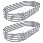 2-Pack 8' X 4' X 1' Outdoor Galvanized Raised Garden Bed