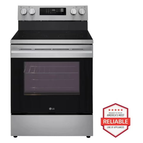 LG 30" Wide 6.3 Cu. Ft. Freestanding Electric Convection Smart Range