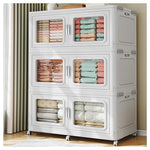 3-Pack 165-Gallon Stackable Storage Bin Cabinets