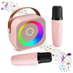 Mini Karaoke Machine w/ 2 Wireless Microphones