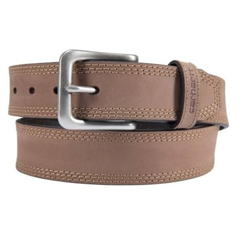 Carhartt Men's Grain Saddle Leather Triple Stitch Belt