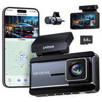 Pelsee P3 4K & 1080P Front and Rear Dash Cam with Night Vision & Parking Mode