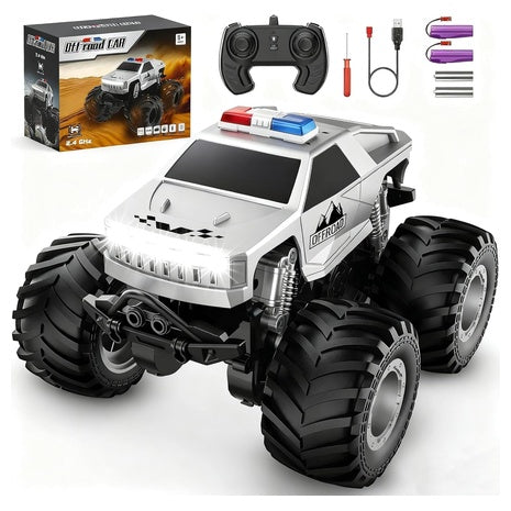 All-Terrain Remote Control Truck with 360° Spins & Lights