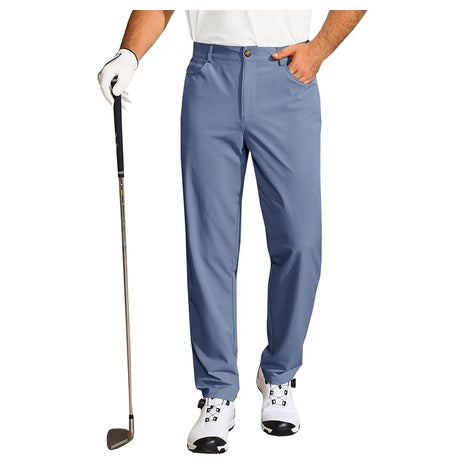 Men's Casual Flat-Front Stretch Lightweight Golf Pants