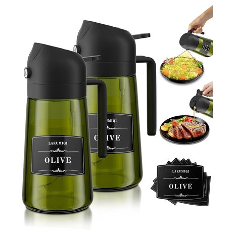 2 Oil Sprayer Bottles (16oz)